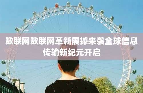 数联网数联网革新震撼来袭全球信息传输新纪元开启