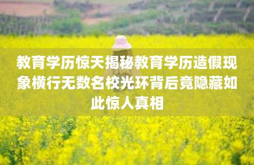 教育学历惊天揭秘教育学历造假现象横行无数名校光环背后竟隐藏如此惊人真相