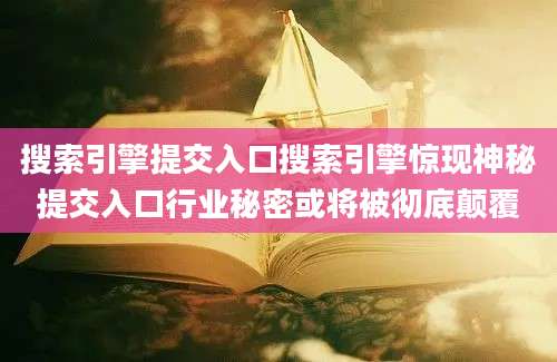 搜索引擎提交入口搜索引擎惊现神秘提交入口行业秘密或将被彻底颠覆
