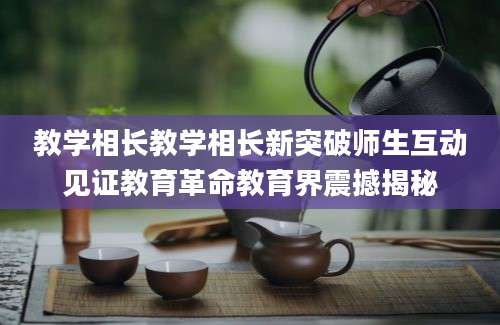 教学相长教学相长新突破师生互动见证教育革命教育界震撼揭秘