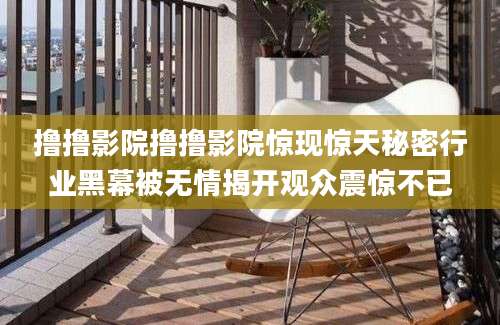 撸撸影院撸撸影院惊现惊天秘密行业黑幕被无情揭开观众震惊不已