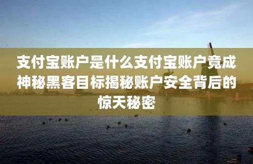支付宝账户是什么支付宝账户竟成神秘黑客目标揭秘账户安全背后的惊天秘密
