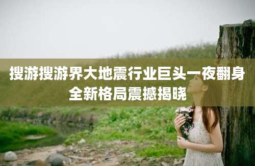 搜游搜游界大地震行业巨头一夜翻身全新格局震撼揭晓