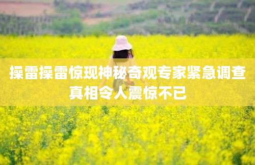 操雷操雷惊现神秘奇观专家紧急调查真相令人震惊不已