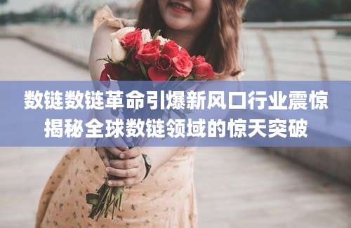 数链数链革命引爆新风口行业震惊揭秘全球数链领域的惊天突破