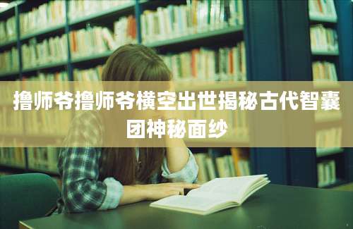 撸师爷撸师爷横空出世揭秘古代智囊团神秘面纱