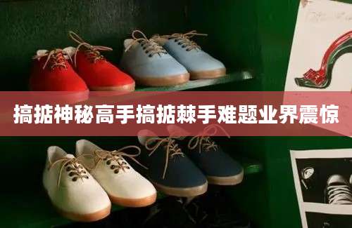 搞掂神秘高手搞掂棘手难题业界震惊