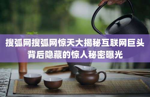 搜弧网搜弧网惊天大揭秘互联网巨头背后隐藏的惊人秘密曝光