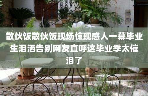 散伙饭散伙饭现场惊现感人一幕毕业生泪洒告别网友直呼这毕业季太催泪了