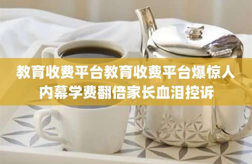 教育收费平台教育收费平台爆惊人内幕学费翻倍家长血泪控诉