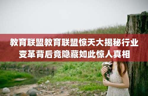 教育联盟教育联盟惊天大揭秘行业变革背后竟隐藏如此惊人真相