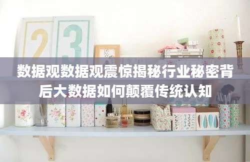 数据观数据观震惊揭秘行业秘密背后大数据如何颠覆传统认知
