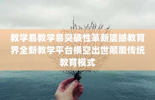 教学易教学易突破性革新震撼教育界全新教学平台横空出世颠覆传统教育模式