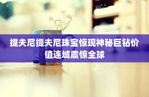 提夫尼提夫尼珠宝惊现神秘巨钻价值连城震惊全球
