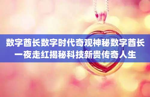 数字酋长数字时代奇观神秘数字酋长一夜走红揭秘科技新贵传奇人生