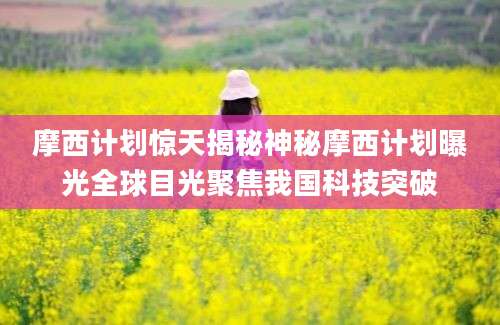 摩西计划惊天揭秘神秘摩西计划曝光全球目光聚焦我国科技突破
