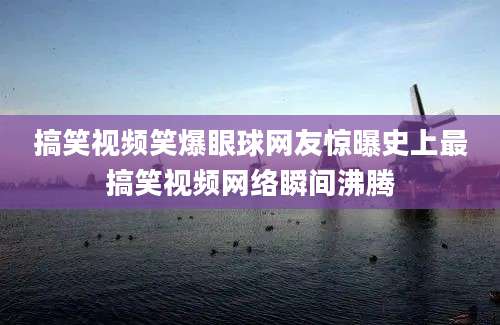 搞笑视频笑爆眼球网友惊曝史上最搞笑视频网络瞬间沸腾