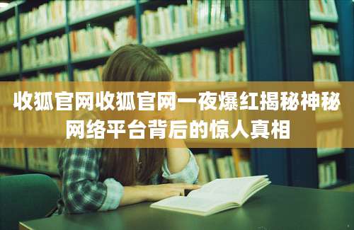 收狐官网收狐官网一夜爆红揭秘神秘网络平台背后的惊人真相