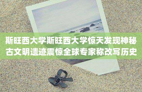 斯旺西大学斯旺西大学惊天发现神秘古文明遗迹震惊全球专家称改写历史