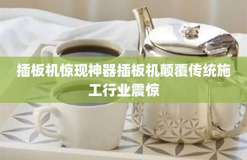 插板机惊现神器插板机颠覆传统施工行业震惊