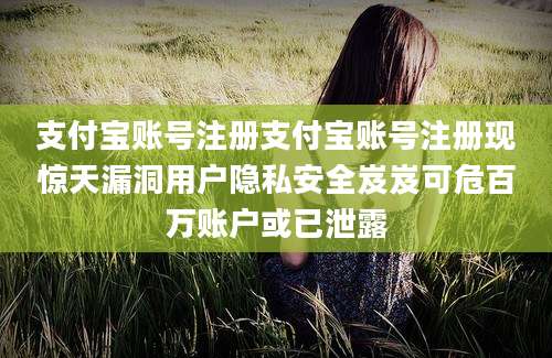 支付宝账号注册支付宝账号注册现惊天漏洞用户隐私安全岌岌可危百万账户或已泄露
