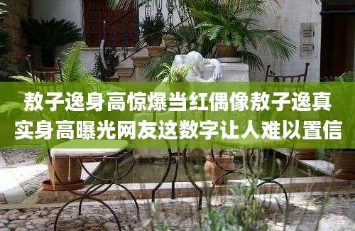 敖子逸身高惊爆当红偶像敖子逸真实身高曝光网友这数字让人难以置信
