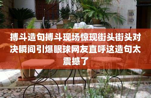 搏斗造句搏斗现场惊现街头街头对决瞬间引爆眼球网友直呼这造句太震撼了