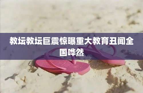 教坛教坛巨震惊曝重大教育丑闻全国哗然