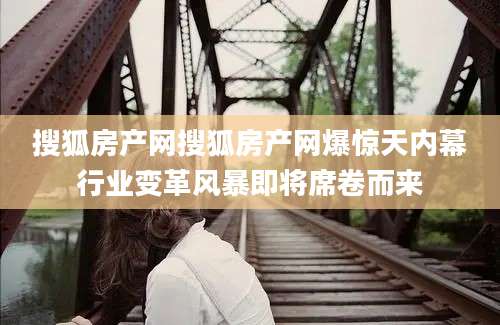 搜狐房产网搜狐房产网爆惊天内幕行业变革风暴即将席卷而来