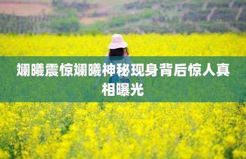 斓曦震惊斓曦神秘现身背后惊人真相曝光