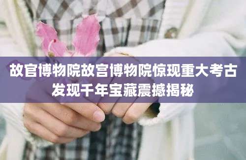 故官博物院故宫博物院惊现重大考古发现千年宝藏震撼揭秘