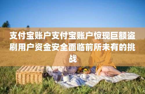 支付宝账户支付宝账户惊现巨额盗刷用户资金安全面临前所未有的挑战