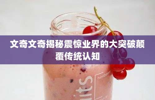 文奇文奇揭秘震惊业界的大突破颠覆传统认知