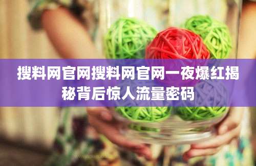 搜料网官网搜料网官网一夜爆红揭秘背后惊人流量密码