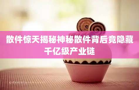 散件惊天揭秘神秘散件背后竟隐藏千亿级产业链