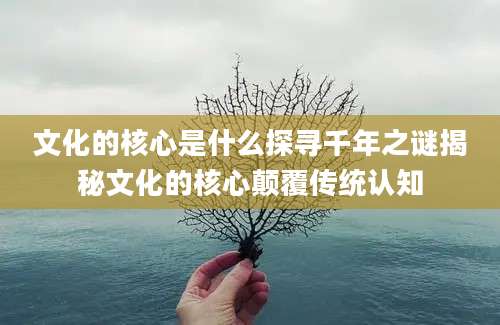 文化的核心是什么探寻千年之谜揭秘文化的核心颠覆传统认知