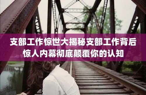 支部工作惊世大揭秘支部工作背后惊人内幕彻底颠覆你的认知