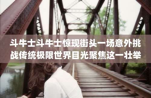 斗牛士斗牛士惊现街头一场意外挑战传统极限世界目光聚焦这一壮举