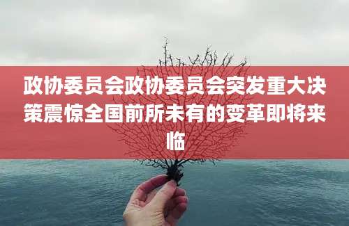 政协委员会政协委员会突发重大决策震惊全国前所未有的变革即将来临
