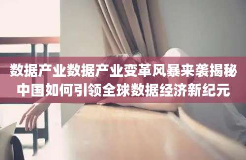 数据产业数据产业变革风暴来袭揭秘中国如何引领全球数据经济新纪元