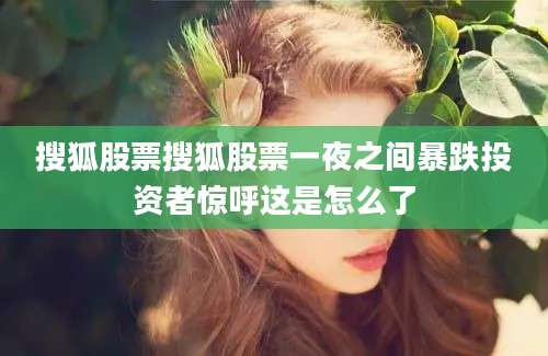 搜狐股票搜狐股票一夜之间暴跌投资者惊呼这是怎么了