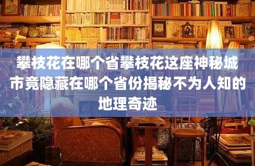 攀枝花在哪个省攀枝花这座神秘城市竟隐藏在哪个省份揭秘不为人知的地理奇迹