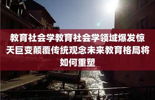 教育社会学教育社会学领域爆发惊天巨变颠覆传统观念未来教育格局将如何重塑