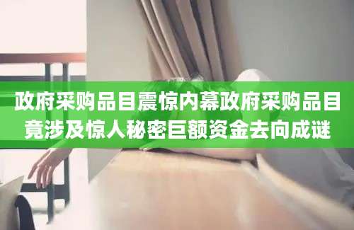 政府采购品目震惊内幕政府采购品目竟涉及惊人秘密巨额资金去向成谜