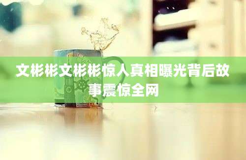文彬彬文彬彬惊人真相曝光背后故事震惊全网