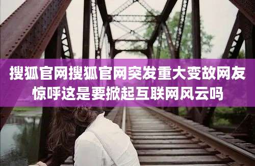 搜狐官网搜狐官网突发重大变故网友惊呼这是要掀起互联网风云吗
