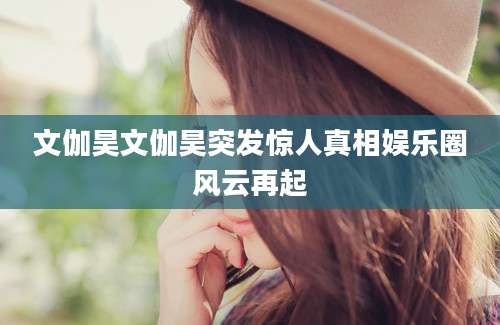 文伽昊文伽昊突发惊人真相娱乐圈风云再起