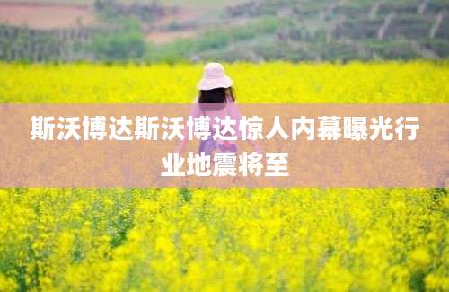 斯沃博达斯沃博达惊人内幕曝光行业地震将至