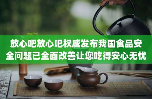 放心吧放心吧权威发布我国食品安全问题已全面改善让您吃得安心无忧