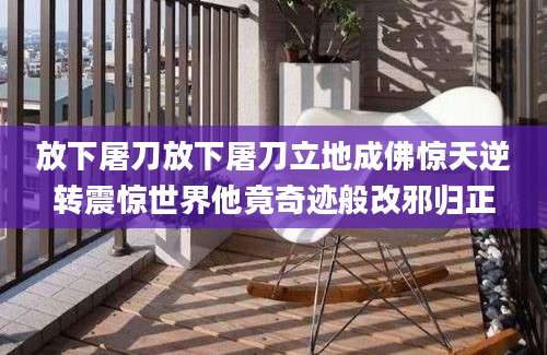 放下屠刀放下屠刀立地成佛惊天逆转震惊世界他竟奇迹般改邪归正